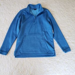 Urban Frontier Blue Striped 1/4 Zip Fleece Jacket